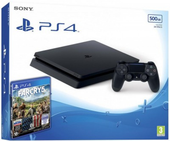 Игровая консоль Sony Playstation 4 Slim 500gb + Игра Far Cry 5 (Гарантия 18 месяцев)