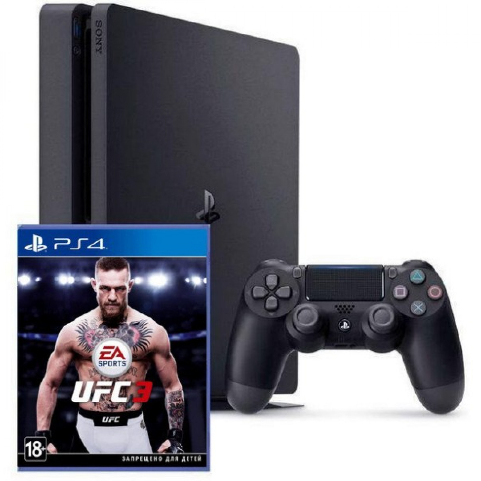 Sony Playstation 4 Slim 1Tb + Игра UFC 3 (Гарантия 18 месяцев)
