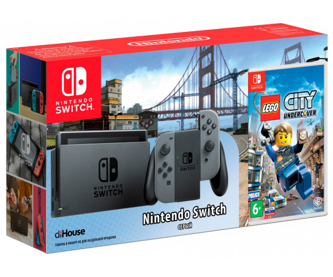 Игровая консоль Nintendo Switch Gray Игра Lego City Undercover