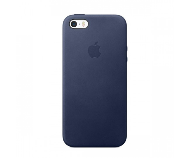 Чохол Apple Leather Case для iPhone 5/5s/SE Midnight Blue (MMHG2)