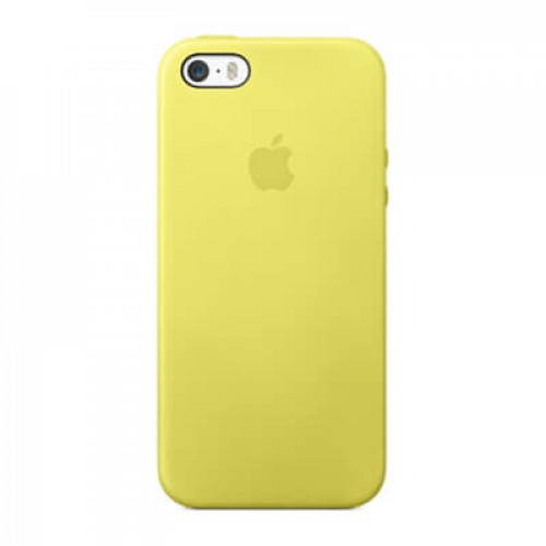 Чохол Apple Leather Case для iPhone 5 / 5s / SE Yellow (MF043)