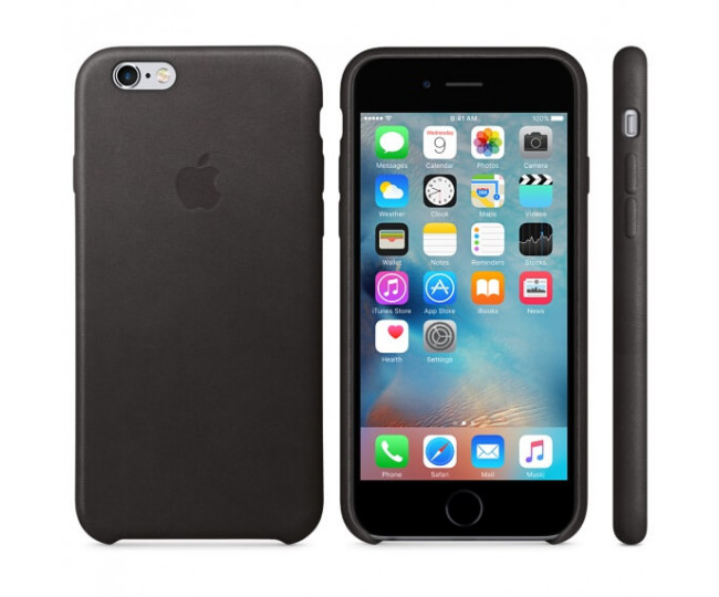 Чохол Apple Leather Case для iPhone 6/6s Black (MKXW2)
