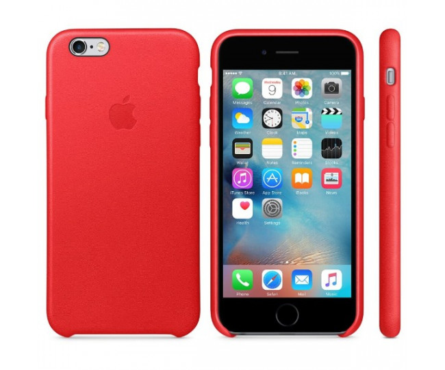 Чохол Apple Leather Case для iPhone 6/6s (PRODUCT) Red (MKXX2)