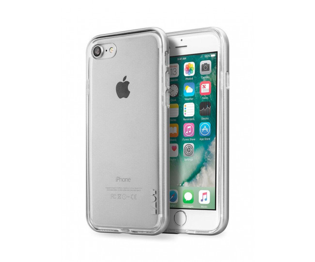 Чохол LAUT EXO-FRAME Aluminium bampers Silver для iPhone 7 (LAUT_IP7_EX_SL)