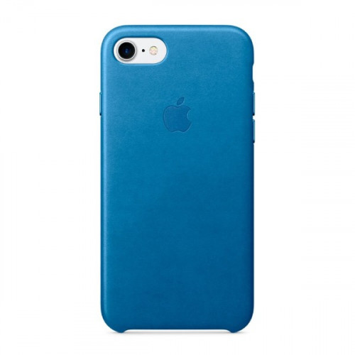 Оригинальный чехол Apple Leather Case для iPhone 8/7 Sea Blue (MMY42)