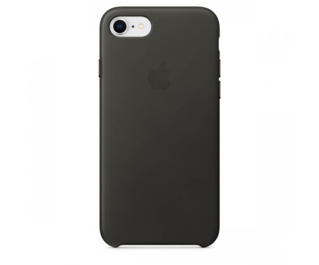 Оригинальный чехол Apple Leather Case для iPhone 8/7 Charcoal Gray (MQHC2)