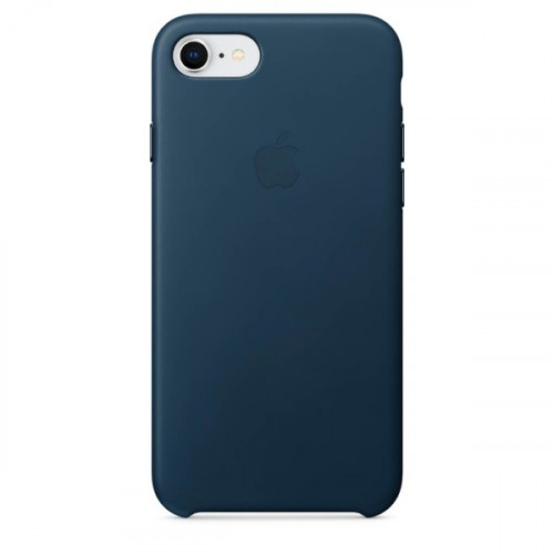 Оригинальный чехол Apple Leather Case для iPhone 8/7 Cosmos Blue (MQHF2)