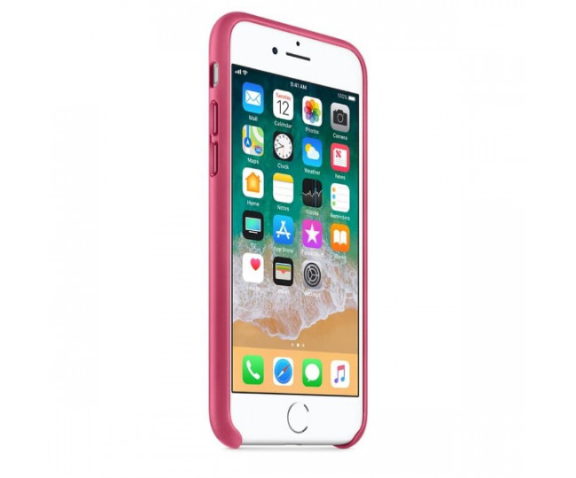 Оригинальный чехол Apple Leather Case для iPhone 8/7 Pink Fuchsia (MQHG2)