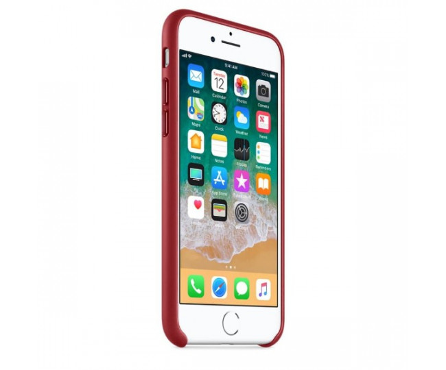 Оригинальный чехол Apple Leather Case для iPhone 8/7 (PRODUCT) Red (MQHA2)