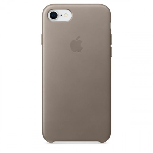 Оригинальный чехол Apple Leather Case для iPhone 8/7 Taupe (MQH62)