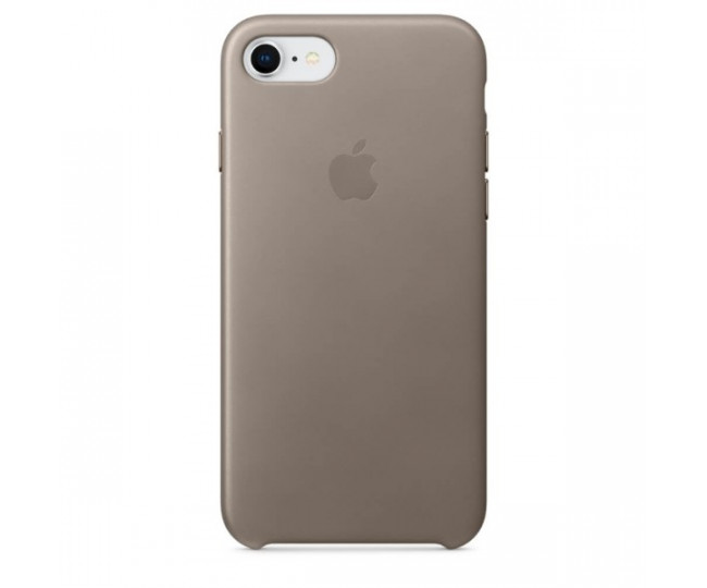 Оригинальный чехол Apple Leather Case для iPhone 8/7 Taupe (MQH62)