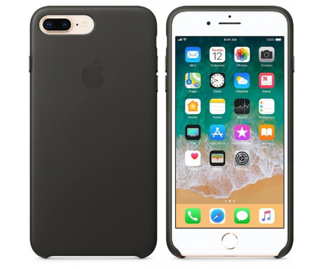 Чохол Apple Original Leather Case Gray для iPhone 7 Plus / 8 Plus