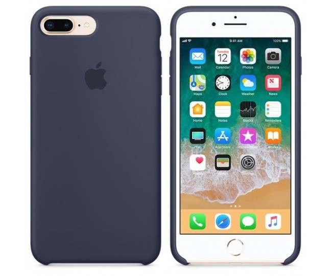 Оригінальний чохол Apple Silicone Case для iPhone 8 Plus / 7 Plus Midnight Blue (MQGY2)