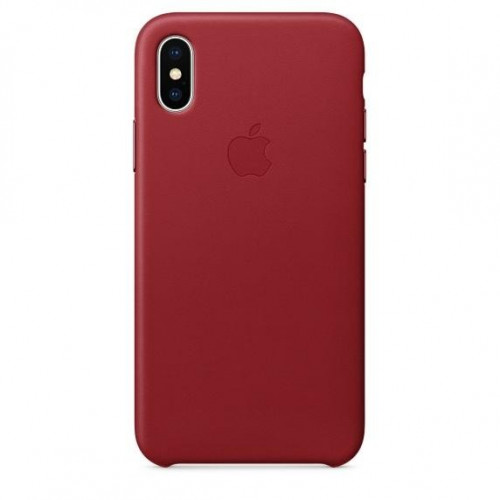Оригінальний чохол Apple Leather Case для iPhone X (PRODUCT) Red (MQTE2)