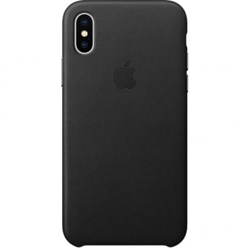 Оригінальний чохол Apple Leather Case для iPhone X Black (MQTD2)