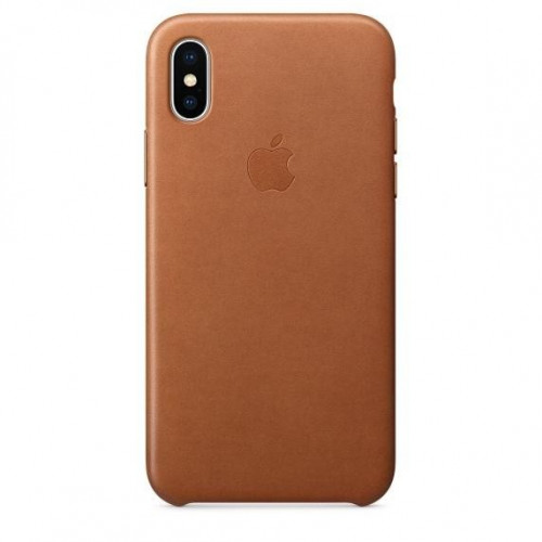 Оригінальний чохол Apple Leather Case для iPhone X Saddle Brown (MQTA2)