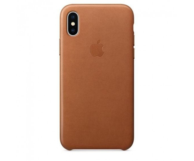 Оригінальний чохол Apple Leather Case для iPhone X Saddle Brown (MQTA2)