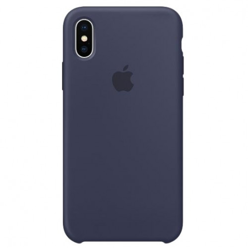 Оригинальный чехол Apple Siliсone Case для iPhone X Midnight Blue (MQT32)