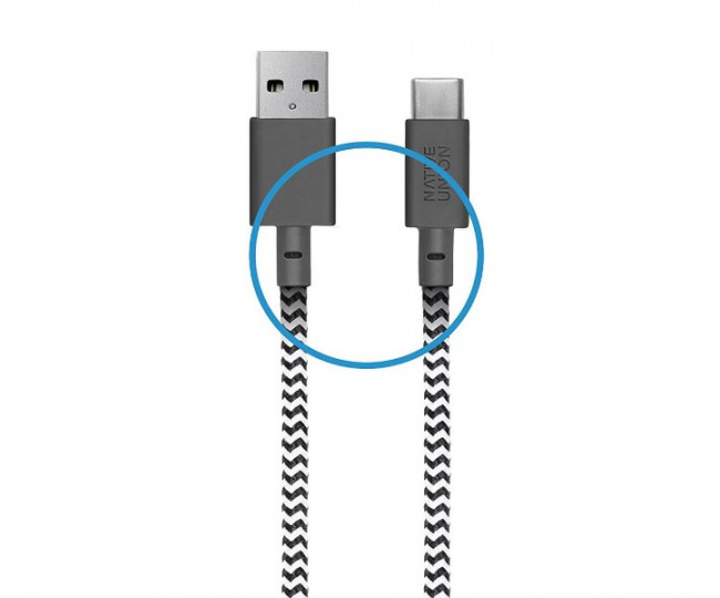 Кабель Native Union Night Cable USB-A to USB-C Zebra (3 m) (NCABLE-KV-AC-ZEB)