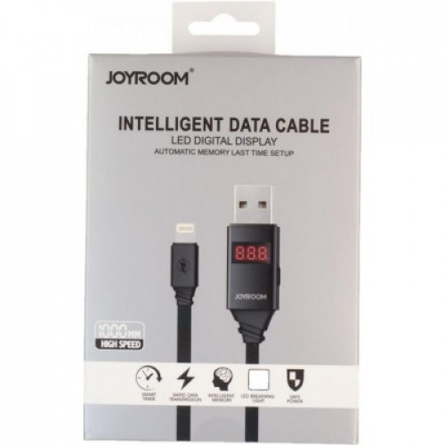 Кабель USB iPhone 5, Joyroom Inteligent Data Cable, Black, 1 м (JR-ZS200)