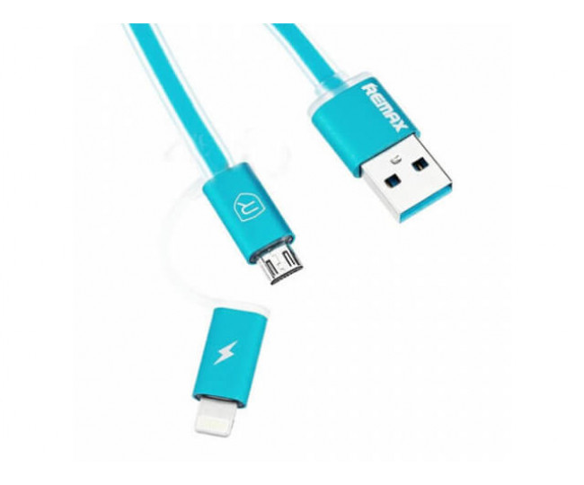 REMAX Lightning / microUSB Aurora Cable (Blue)