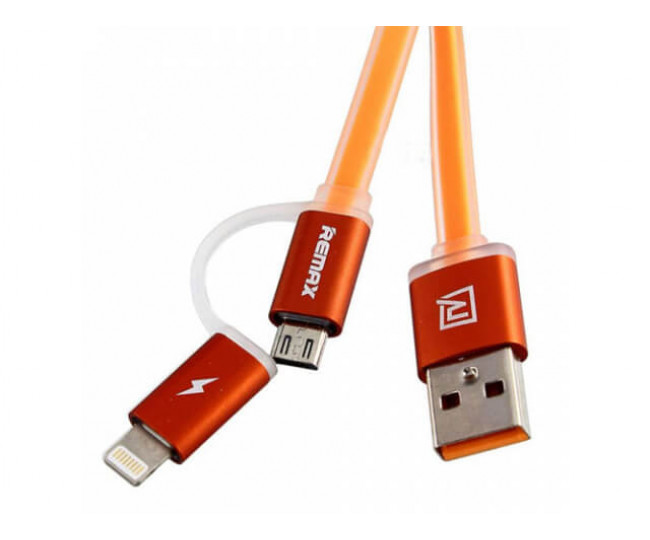 REMAX Lightning/microUSB Aurora Cable (Orange)