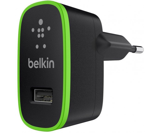 Мережевий зарядний пристрій Belkin USB HomeCharger + USB-C to USB-A Cable 1.8m (F7U001vf06-BLK)