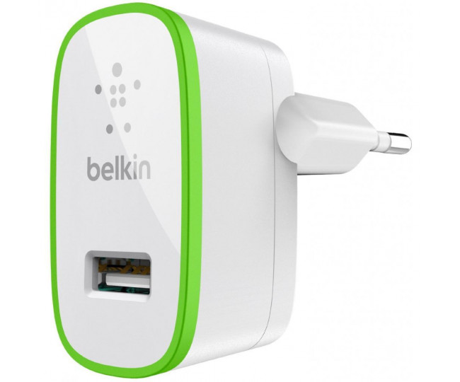 Сетевое зарядное устройство Belkin USB Home Charger (2.4A) + USB-A to Lightning Cable 1.2m (F8J125vf04-WHT)