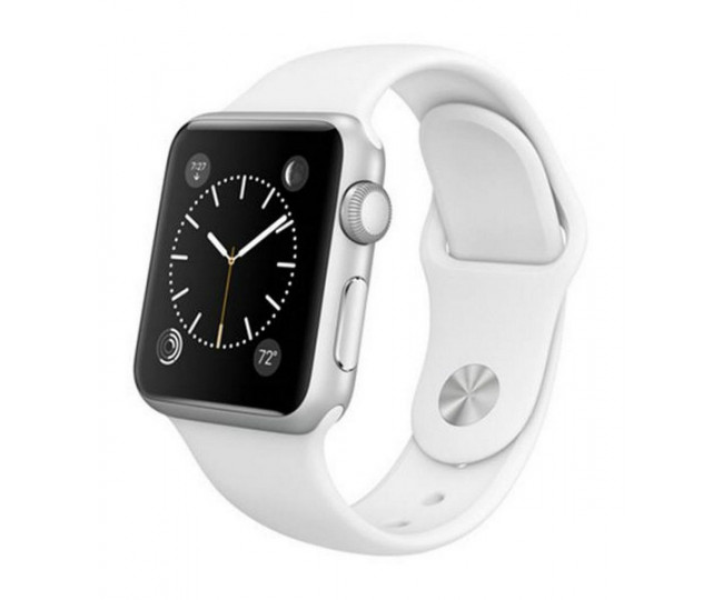 Apple Watch 38mm Stainless Steel with White Sport Band (MJ302) CPO