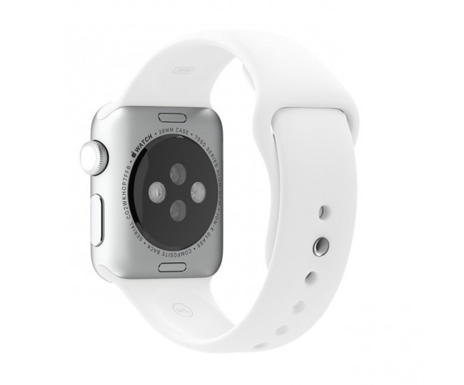 Apple Watch 38mm Stainless Steel with White Sport Band (MJ302) CPO