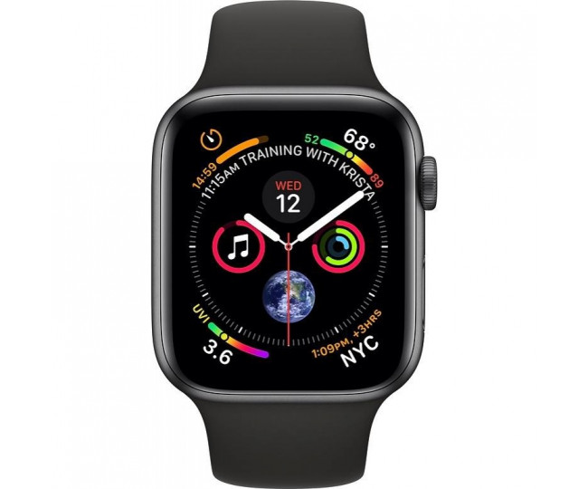 Apple Watch Series 4 GPS 44mm Space Gray Aluminum Case with Black Sport Band (MU6D2) 5/5 б/у