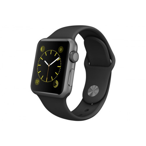 Apple Watch Sport 38mm Space Gray Aluminum Case with Black Sport Band (MJ2X2)