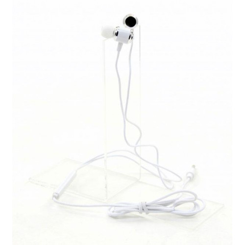 Гарнітура PrologiX ME-A500-W White, Mini jack (3.5 мм) 4pin, вакуумні, мікрофон на дроті, кабель