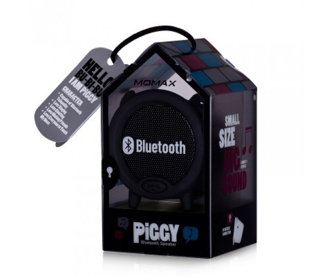 Портативная Bluetooth колонка MOMAX Piggy Black 
