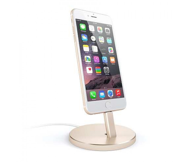 Подставка Satechi Aluminum Desktop Charging Stand for iPhone Gold
