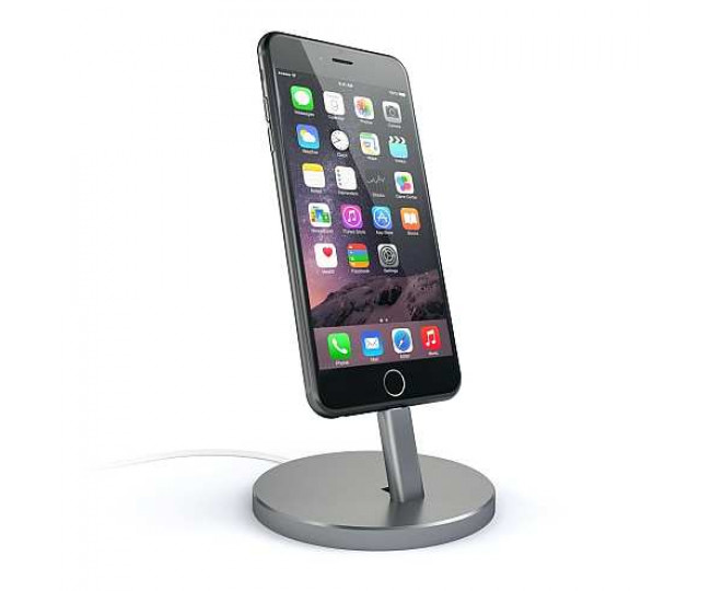 Подставка Satechi Aluminum Desktop Charging Stand for iPhone Space Gray