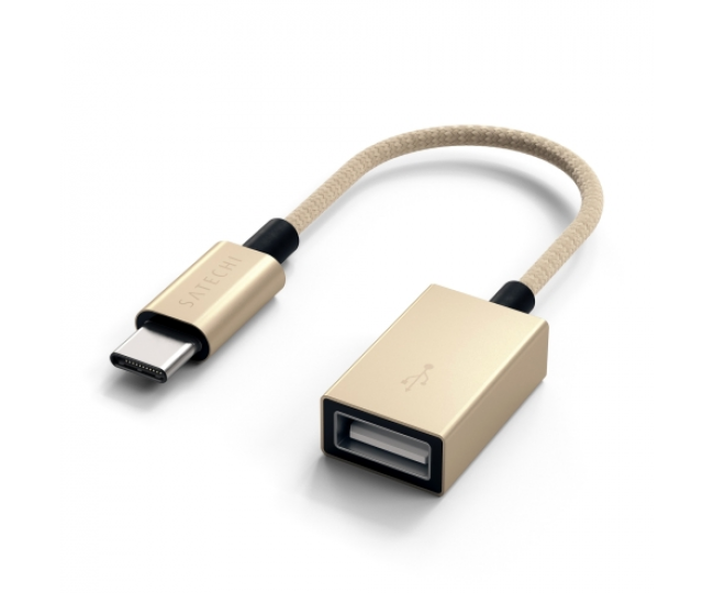 Перехідник Satechi Type-C to Type-A Cabled Adapter Gold