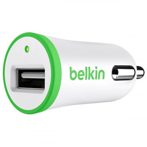 Автомобільне ЗУ Belkin USB SINGLE MICRO (USB 1 A), Green F8J014btGRN