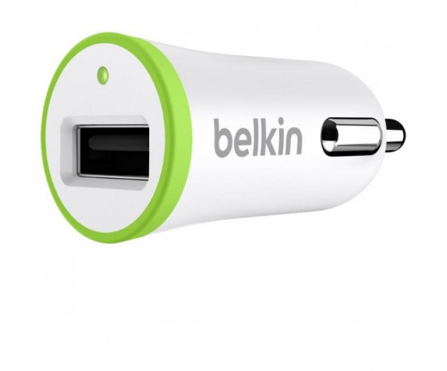 Автомобільне ЗУ Belkin USB SINGLE MICRO (USB 1 A), White F8J014btWHT