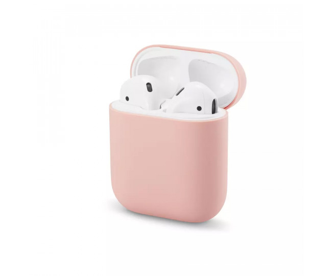 Чехол для AirPods Silicone case Full /light pink/