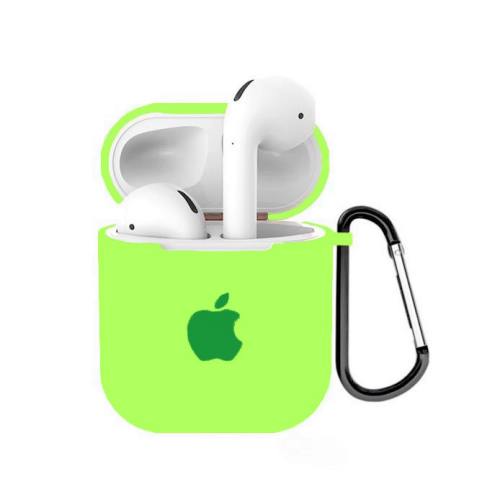 Чохол AirPods 1\2 Logo Silicone Case\Microfiber Party Green