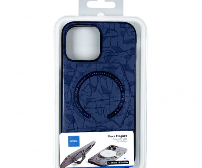 Чохол Rock для iPhone 13 Pro Max  Moca Magnet/blue/