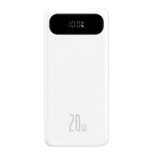 Внешний аккумулятор Baseus Block Digital Display with cable 20000 mAh 22,5 W White