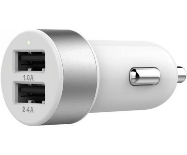 Автомобільне з / у Lab.C Dual USB Car Charger AL (3.4 A) White Silver