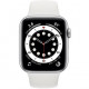 Apple Watch 6 44mm GPS Silver Aluminum Case w. White Sport Band (M07F3/MG2C3) б/у