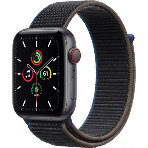 Apple Watch SE GPS + Cellular 44mm Space Gray Aluminum Case with Charcoal Sport L. (MYEU2)