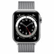 Apple Watch Series 6 GPS + Cellular 40mm Silver Stainless Steel Case w. Silver Milanese L. (M02V3)