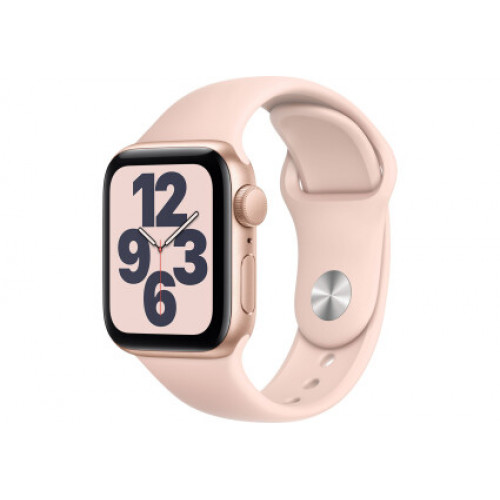 Apple Watch SE GPS 40mm Gold Aluminum Case w. Pink Sand Sport B. (MYDN2) 