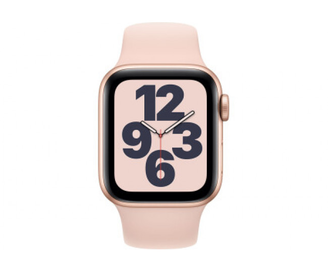 Apple Watch SE GPS 40mm Gold Aluminum Case w. Pink Sand Sport B. (MYDN2) 