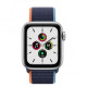 Apple Watch SE GPS + Cellular 40mm Silver Aluminum Case with Deep Navy Sport Loop (MYE92 / MYEG2)